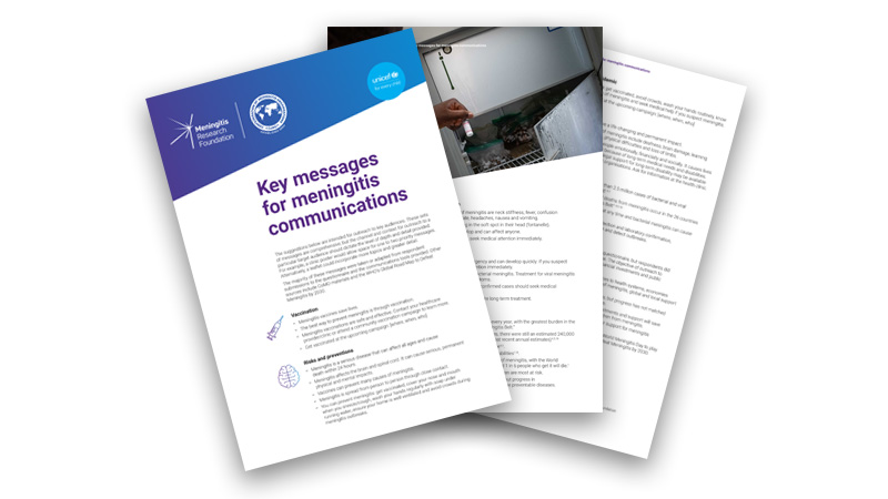 Key messages for meningitis communications front cover